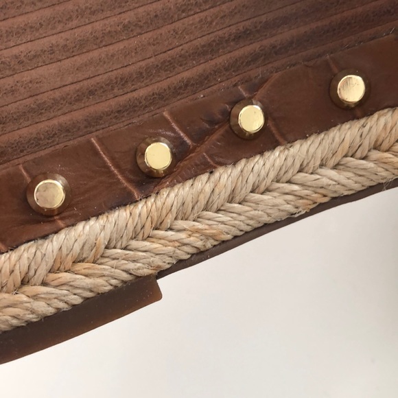 MICHAEL Michael Kors straw and gold stud wedges - Picture 8 of 8